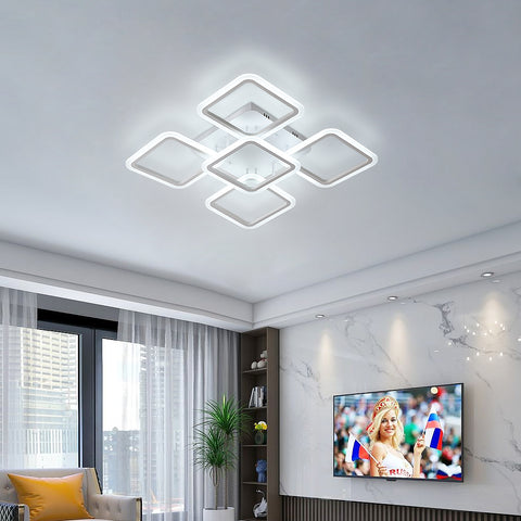 Plafonnier LED Moderne 90W Lampe de Plafond Acrylique