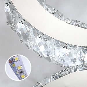 Lampe Murale en Cristal, Applique Murale LED Intérieure, 12W Lumière Blanche Froide 6000K Double C Design, Moderne Décoration Luminaire Mural pour Salon Chambre Couloir Salle de Bain