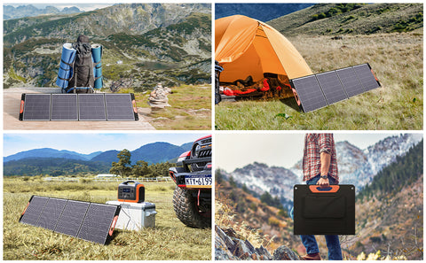 200W Kit Panneau solaire pliable portable monocristallin avec 1 ports USB Pour Plein air