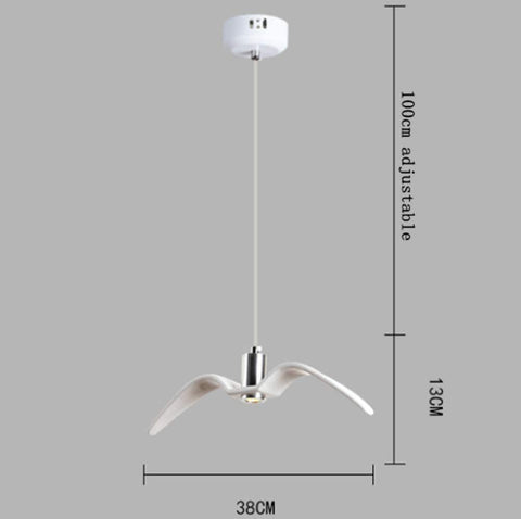 Lustre, Lampe suspendue 3000K lumière chaude conception de mouette lustre décoratif simple moderne Type A Diamètre 38cm