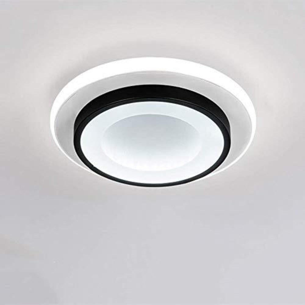 Plafonnier LED, Lampe de plafond nordique 23W pour Couloirs Salon Chambre à coucher, Diamètre 24cm, 3000K-6500K Rond