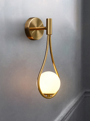 GOECO Applique Murale LED Moderne Industriels Luminaire Mural Ajustable Lampe Murale Verre Boule Ronde Abat-Jour E27 Lampe De Mur Métal Salon Couloir