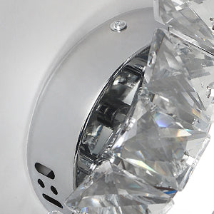 Lampe Murale en Cristal, Applique Murale LED Intérieure, 12W Lumière Blanche Froide 6000K Double C Design, Moderne Décoration Luminaire Mural pour Salon Chambre Couloir Salle de Bain