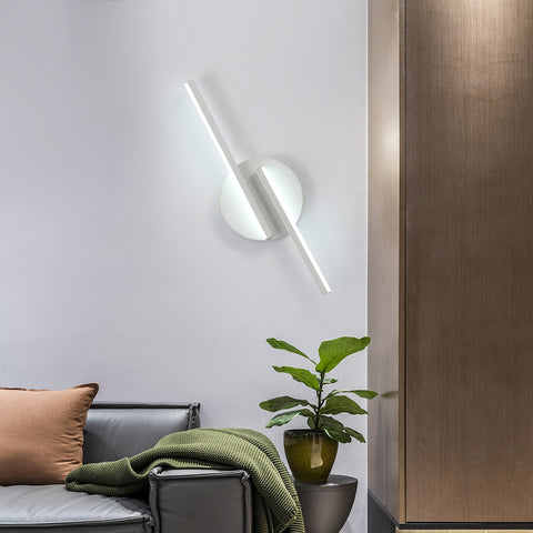 Applique Murale LED Intérieur Lampe Murale Moderne, Appliques Aluminium Pour Salon Couloir Salle De Bain Escalier Veilleuse (Blanc) 6500K Lumière Blanche Froide