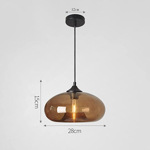 Lampe à suspension colorée suspendue en verre moderne pour salon Bar cuisine Restaurant café salle à manger luminaires nordiques pour la maison (brun foncé couleur)
