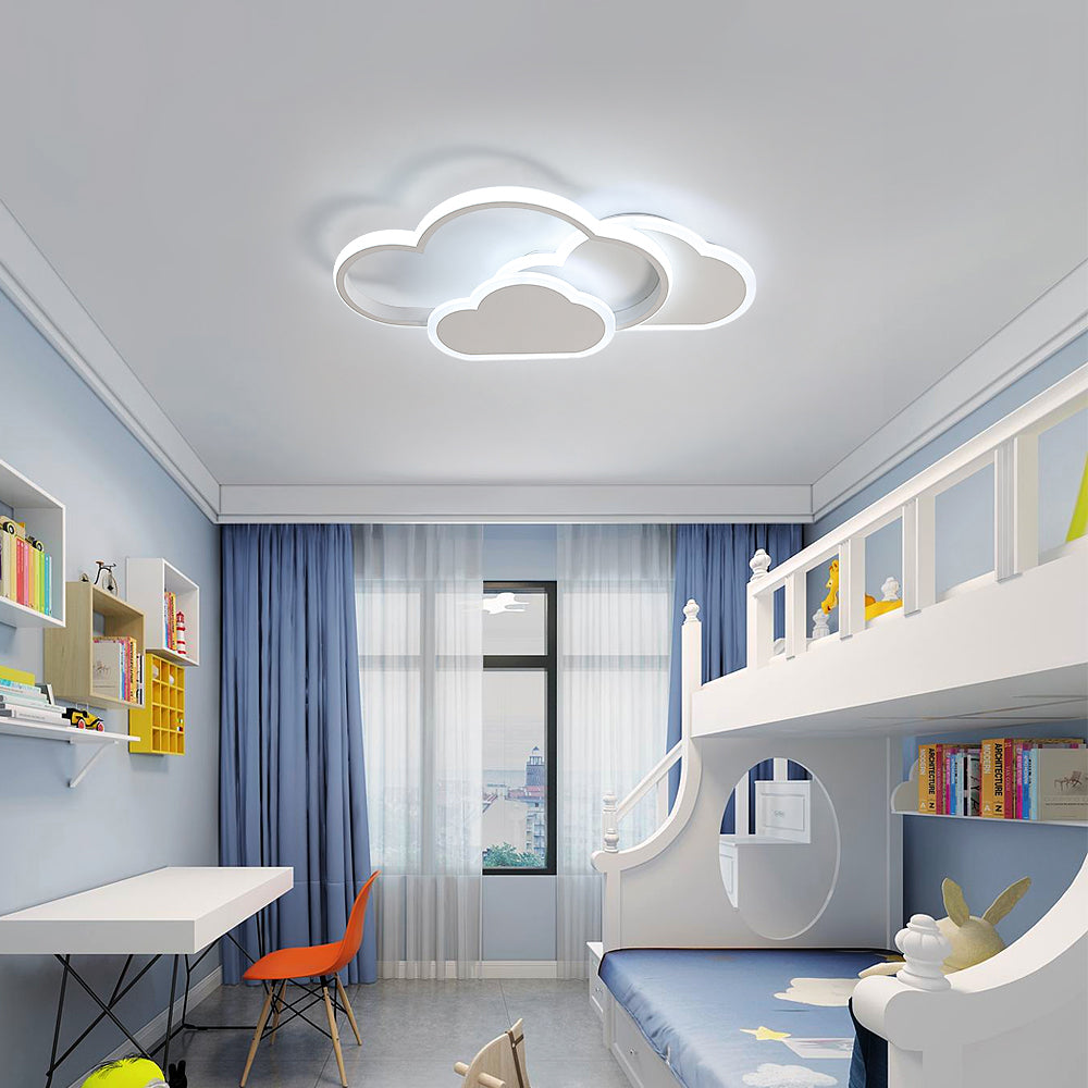 Plafonnier LED lampe de plafond L 48 cm pour salle à manger chambre  luminaire nuage