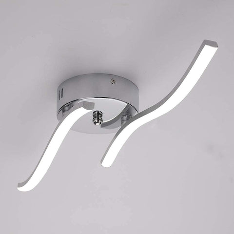 Plafonnier LED, Suspension Luminaire en forme de vague, LED intégrées 14W 1100 Lumen, lustre moderne pour salon ou cuisine, IP20 lumière Blanc Froid 6500K