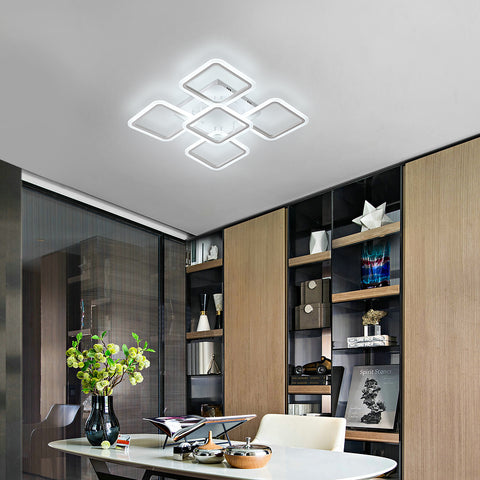 Plafonnier LED Moderne 90W Lampe de Plafond Acrylique