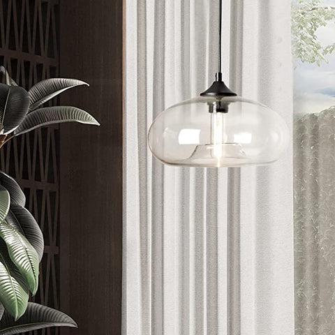 Suspension Luminaire Plafond Vintage industrielle Chandelier E27 Lustres Light Lamp Colorful Eclairage de Plafond (Transparent) Sans Ampoules