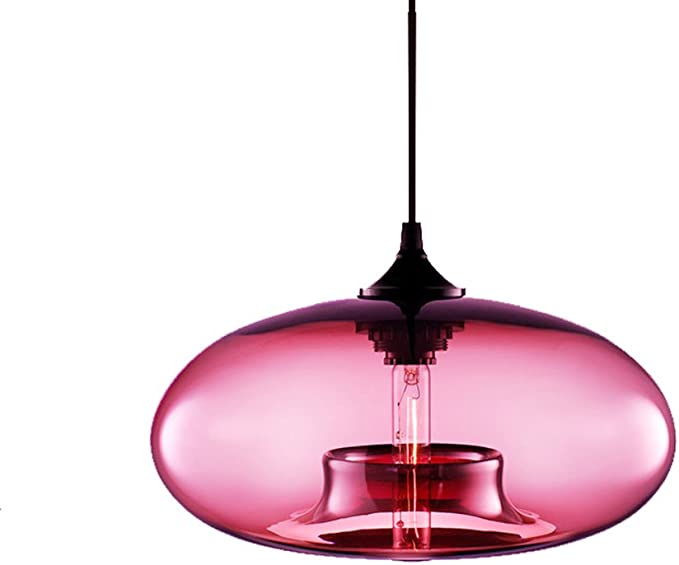 Plafond Vintage Industrial Chandelier E27 Lustres Light Lamp Colorful Eclairage de plafond (rose) Sans Ampoules