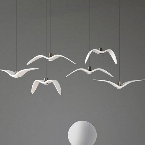 Lustre, Lampe suspendue 3000K lumière chaude conception de mouette lustre décoratif simple moderne Type A Diamètre 38cm