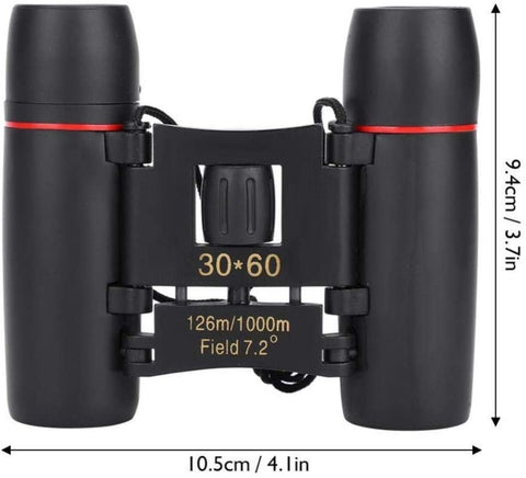 Goeco Mini télescope pliable 30 x 60 télescope optique Haute résolution pour le voyage et la chasse