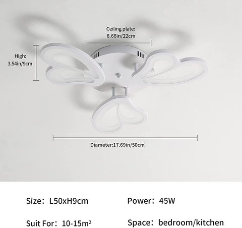 Plafonnier LED 45W, Lampe de plafond LED 4050LM 6500K pour Salle de bain Cuisine Salon Chambre Balcon Garage