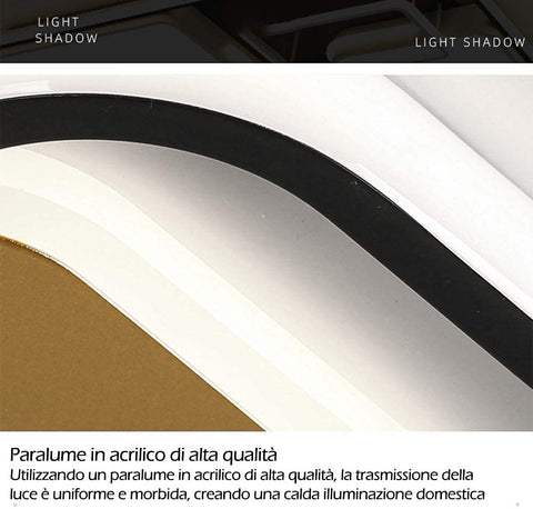 Plafonnier LED, 36W Lampe de plafond LED Acrylique, 25x25CM Lampe de salle Moderne Square pour Balcon Chambre Salon Blanc Froid 6000K