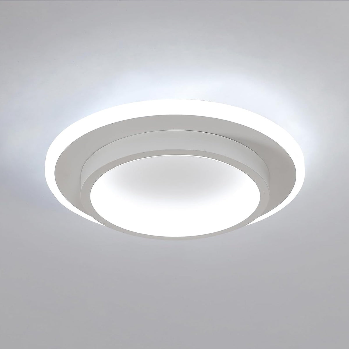 Plafonnier LED 21W Design moderne Rond Lampe de Plafond Blanc Froid 6000K Pour salon chambre à coucher salle à manger bureau Blanc