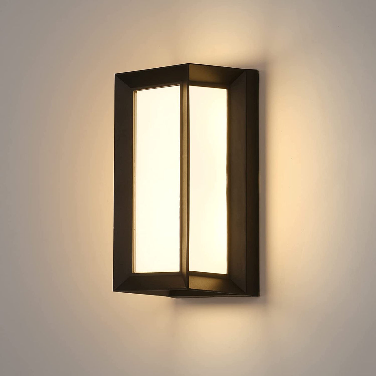 Applique Murale Extérieure LED, 18W Lampe Murale Etanche IP65, Lampe Lumière extérieur Moderne pour Cour Jardin Couloir Terrasse Proche Mur Pathway Patio Villa, Blanc Neutre 4000K