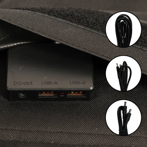 Titre optimisé en français : Chargeur solaire pliable de 100W, 18V, sac portable pour activités en extérieur