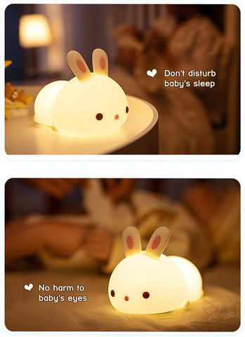 Veilleuse Pour Enfant bébé Veilleuses LED Veilleuse Animal Couleur Lapin Type Rechargeable Modifiable Adapté Aux Enfants bébés et Filles