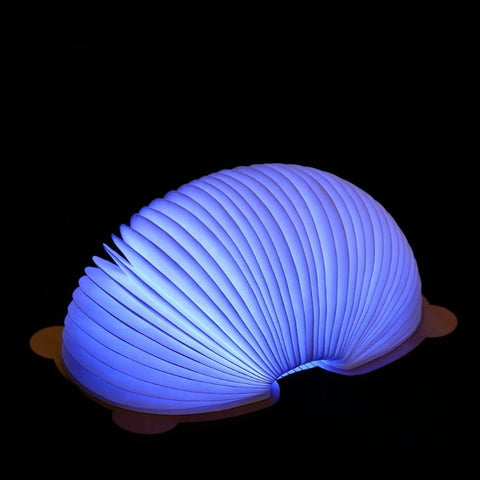 Lampe pliable en forme de livre - Lampe de nuit pour enfant - Lampe portable en papier - 7 couleurs - Chargement USB