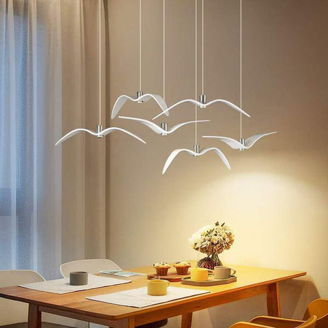 Lustre, Lampe suspendue 3000K lumière chaude conception de mouette lustre décoratif simple moderne Type A Diamètre 38cm