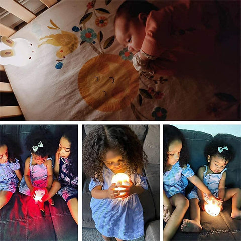 Veilleuse Pour Enfant bébé Veilleuses LED Veilleuse Animal Couleur Lapin Type Rechargeable Modifiable Adapté Aux Enfants bébés et Filles