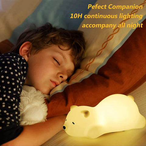 Veilleuse Bébé Veilleuse Enfant, Veilleuse Enfant Veilleuse Bébé Rechargeable USB,Veilleuse Bébé LED Portable Silicone Fille Garcon Lampe de Chevet Cadeau Bebe Fille