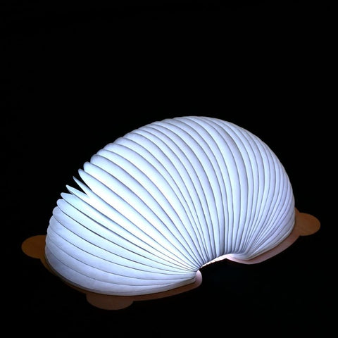 Lampe pliable en forme de livre - Lampe de nuit pour enfant - Lampe portable en papier - 7 couleurs - Chargement USB