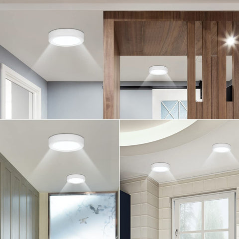2Pcs Plafonnier LED, 12W 6000K Blanc Froid,Moderne Lampe de Plafond Plafonnier Rond,Plafonnier Led Plat pour Chambre, Salon, Salle à Manger
