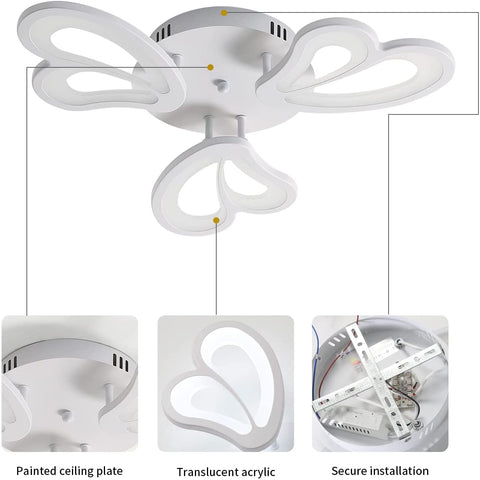 Plafonnier LED 45W, Lampe de plafond LED 4050LM 6500K pour Salle de bain Cuisine Salon Chambre Balcon Garage
