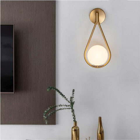 GOECO Applique Murale LED Moderne Industriels Luminaire Mural Ajustable Lampe Murale Verre Boule Ronde Abat-Jour E27 Lampe De Mur Métal Salon Couloir