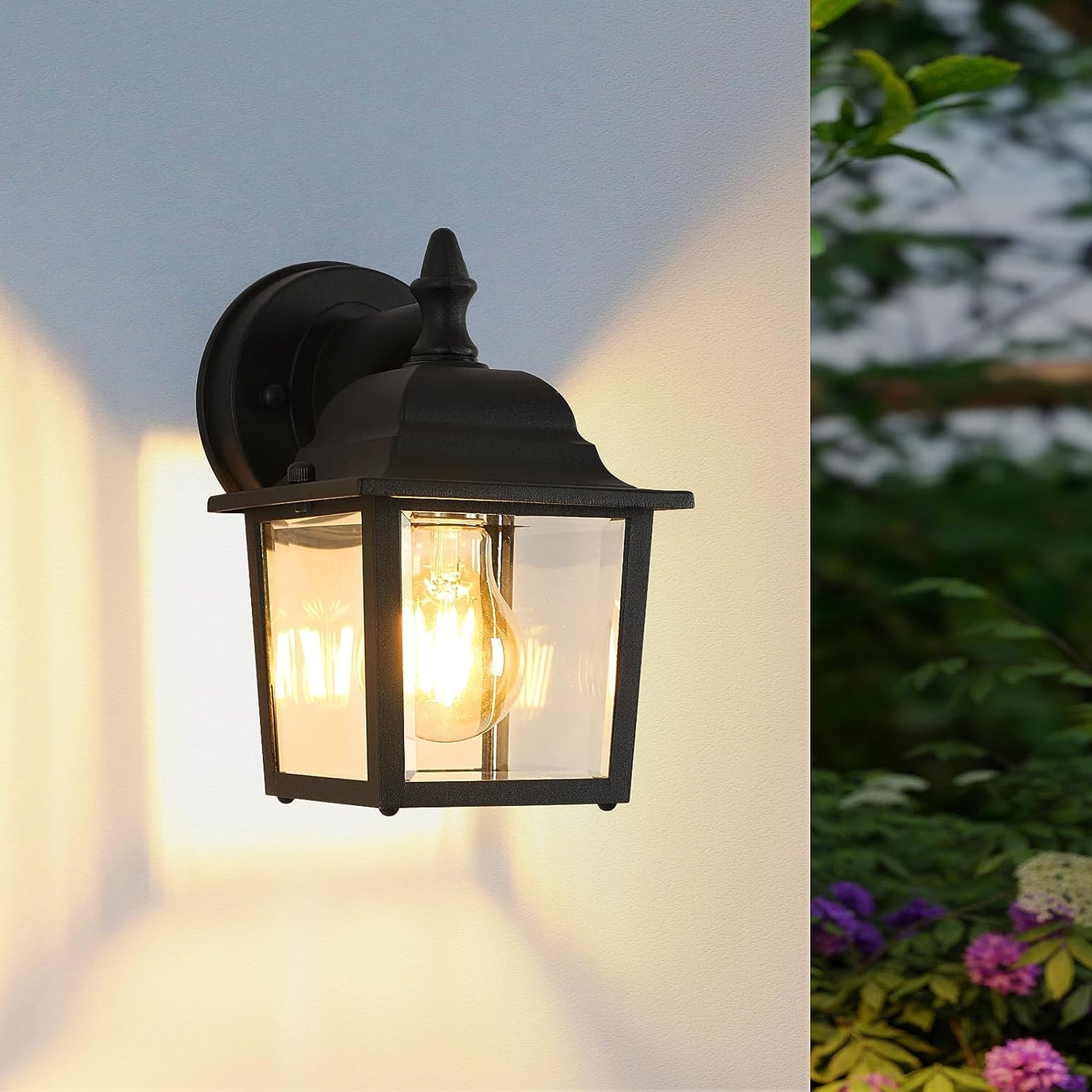 Lucande Applique D'extérieur LED Mirco, 30 Cm, Noir, IP65, Applique