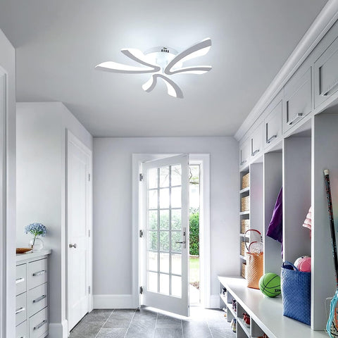 Plafonnier LED Moderne, 36W 4000LM Creative V Design Luminaire Plafonnier, Blanc Lampe de Plafond en Acrylique pour Chambre à Coucher, Salon, Restaurant, Cuisine, 6500K Blanc Froid
