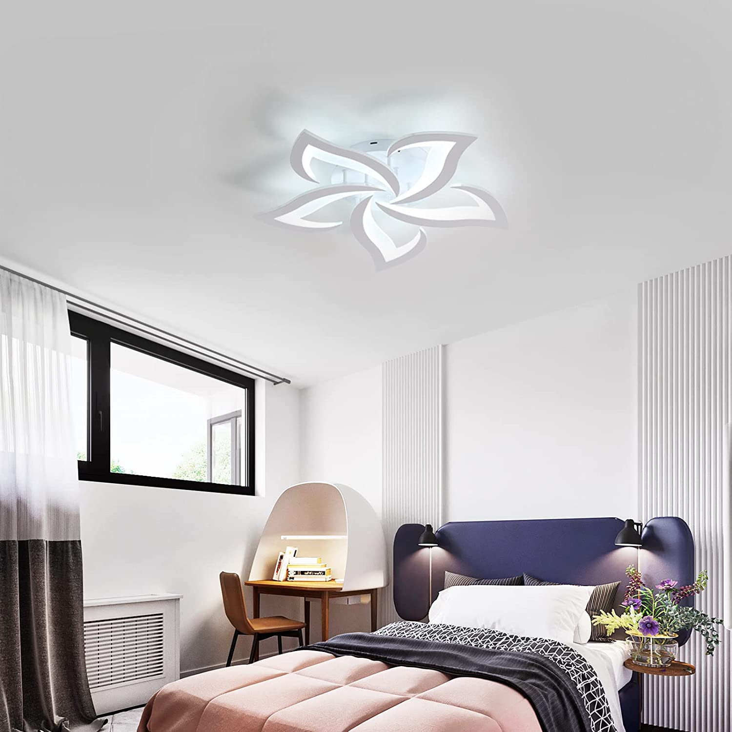 Goeco - Plafonnier LED, Lampe de plafond à encastrer, Plafonnier LED  Moderne pour Salon Chambre, Diamètre 60cm, Blanc Froid/60W - Plafonniers -  Rue du Commerce