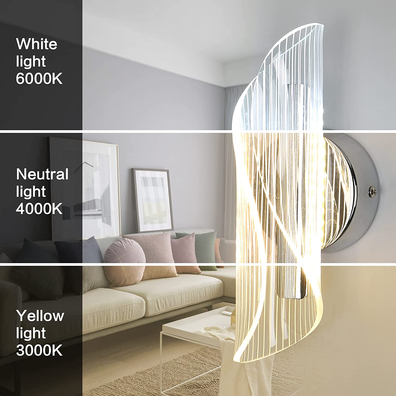 Diagramme de l'effet d'éclairage mural