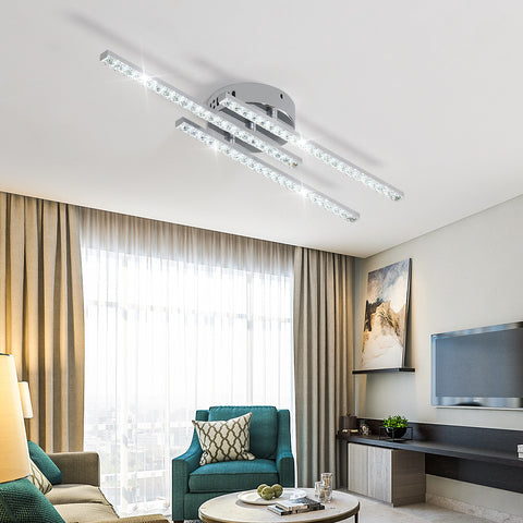 Plafonnier Led Moderne, Plafonnier Led Encastré Avec 3 Lumières, Plafonnier Moderne Pour Chambre Salon Salle à Manger Cuisine