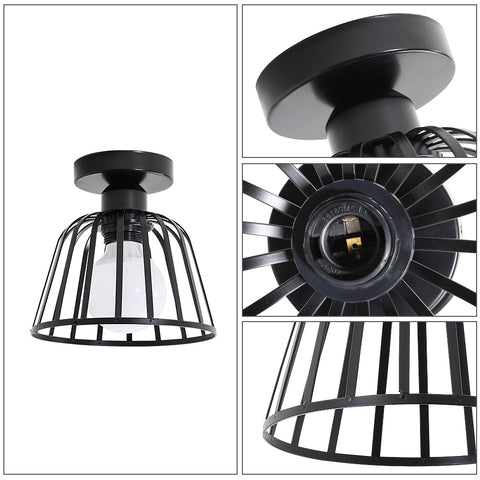 Plafonnier Industrielle Retro en Métal, Plafonnier Vintage, E27 éclairage plafond, pour Couloir, Salon, Chambre, Café, Restaurant, Salle (l'ampoule non incluse)