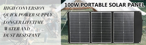 Panneau Solaire Pliable Imperméable, observateur et Efficace, Cellules Solaires pour Camping en Plein Air, Chargeur de Sac, 100W