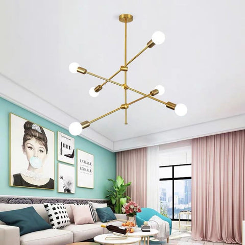 Lustre de plafond de réglage rotatif moderne lampe pendentif haricot magique nordique pour salon salle à manger chambre décor à la