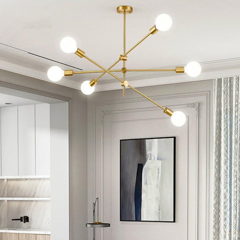 Lustre de plafond de réglage rotatif moderne lampe pendentif haricot magique nordique pour salon salle à manger chambre décor à la