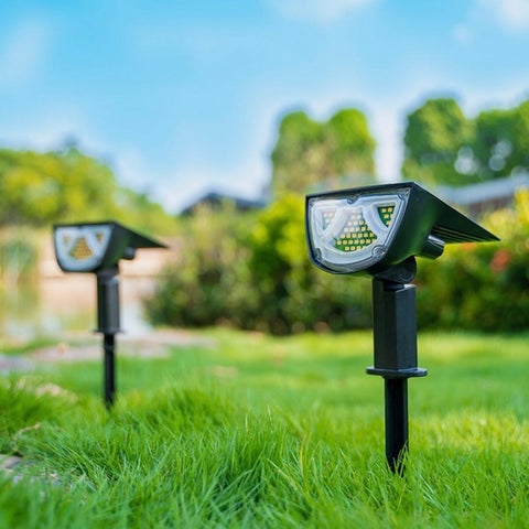 Lampe de jardin solaire avec détecteur de mouvement, lampes solaires pour l'extérieur, applique murale extérieure étanche IP65, 43LED lumière solaire très lumineuse 650lm, lot de 2