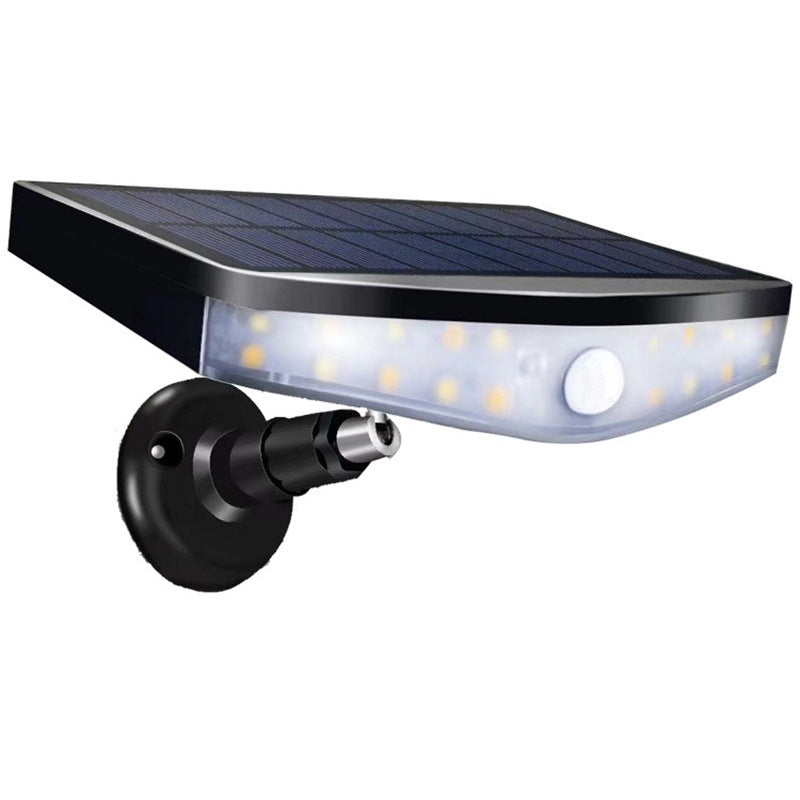 Lámpara solar para exteriores, lámpara detectora de movimiento, foco solar para exteriores de 360 ​​​​° [1200 mAh] Linterna solar impermeable para jardín al aire libre (con control remoto)