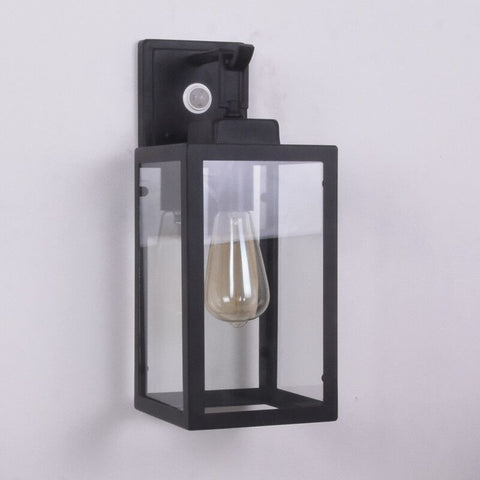 Applique Murale Extérieur Lanterne Mural Luminaires muraux d'extérieur, Lampe Murale Extérieure Luminaire mural noir mat antirouille pour garage, porte, couloir.