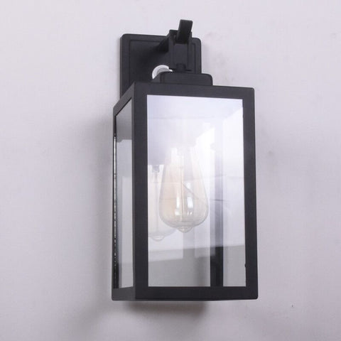 Applique Murale Extérieur Lanterne Mural Luminaires muraux d'extérieur, Lampe Murale Extérieure Luminaire mural noir mat antirouille pour garage, porte, couloir.