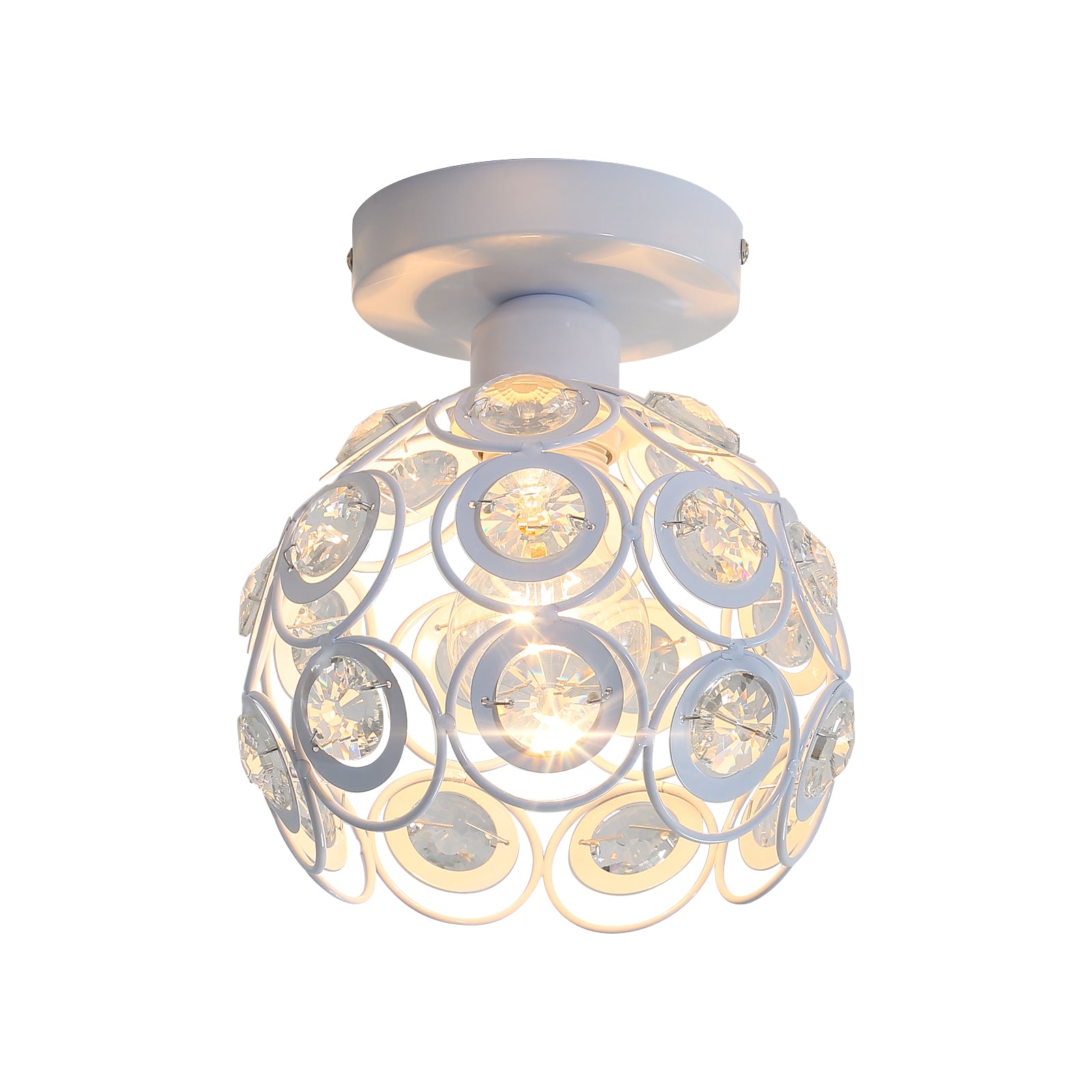 Mini Lustre en Cristal Plafonnier Moderne E27