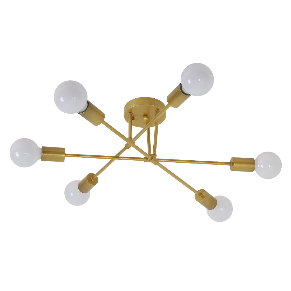 Plafonnier LED Moderne, Rétro Lustre Lampe Suspension Vintage 6 Lumières E27 Base