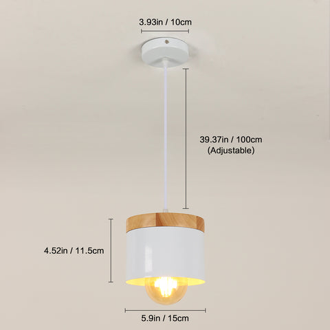E27 Minimaliste Lustre salle à manger Creative Aisle Lumière moderne Minimaliste  en bois massif Bar Chambre Lampe de chevet Fer Forgé Métal Macaron Color Scheme (ampoule non inclus)